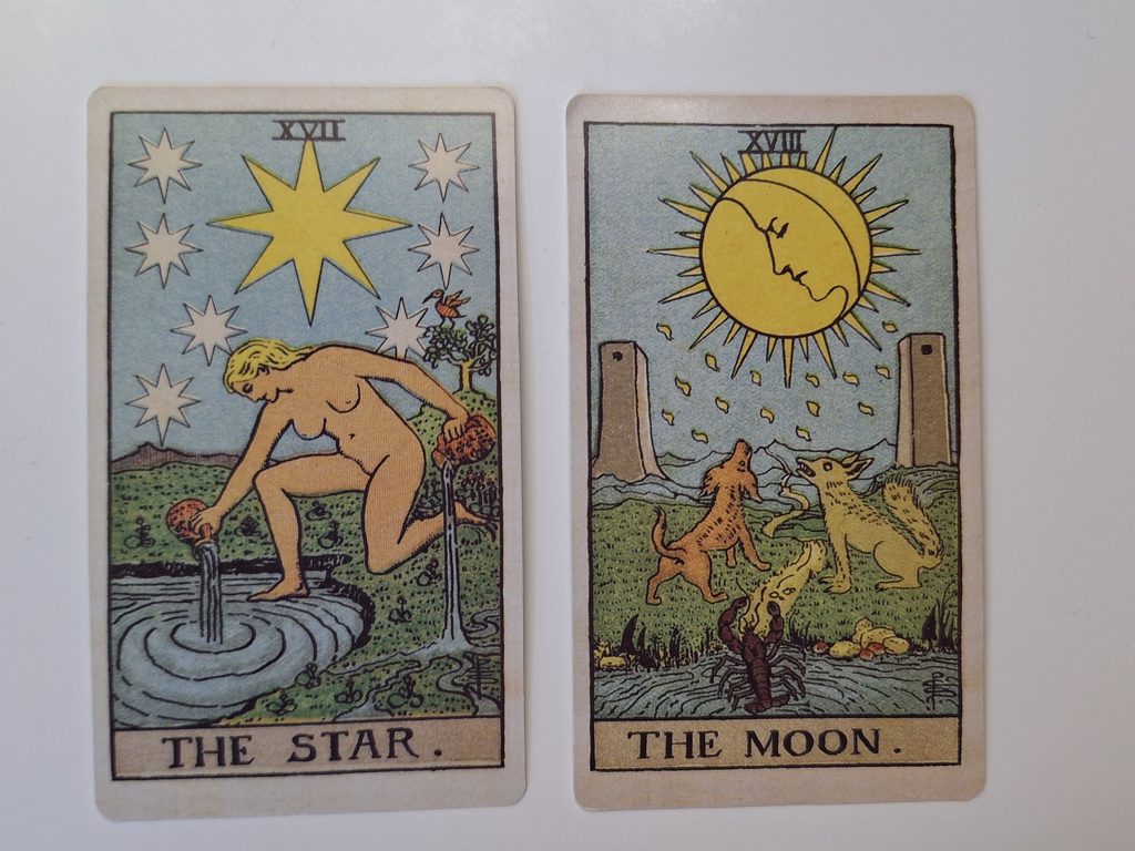 cartas tarot estrella y luna