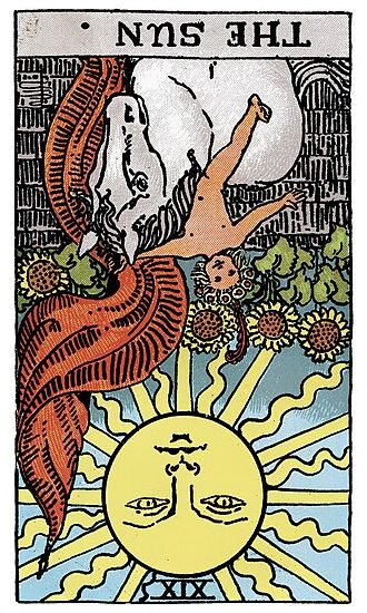 el sol invertido carta del tarot