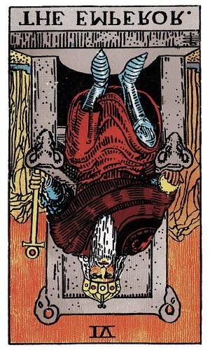 el emperador invertido carta del tarot