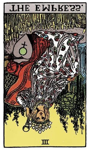 la emperatriz tarot invertida