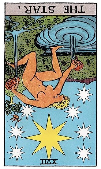 la estrella invertida carta del tarot