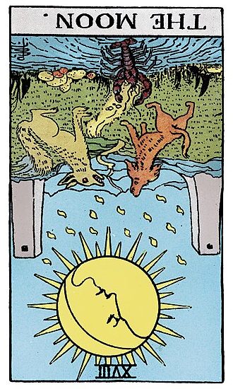 la luna invertida carta del tarot