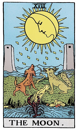 la luna carta del tarot