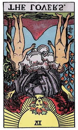 los enamorados carta del tarot invertida
